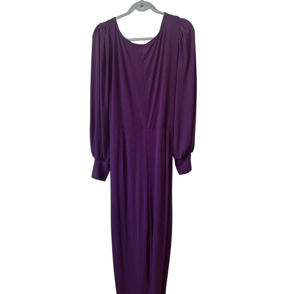 Eloquii Cross Front Purple Midi Dress Size 24 - Picture 8 of 8